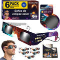6 Pack Gafas Eclipse Solar Certificación ISO 12312-2