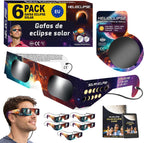 6 Pack Gafas Eclipse Solar Certificación ISO 12312-2