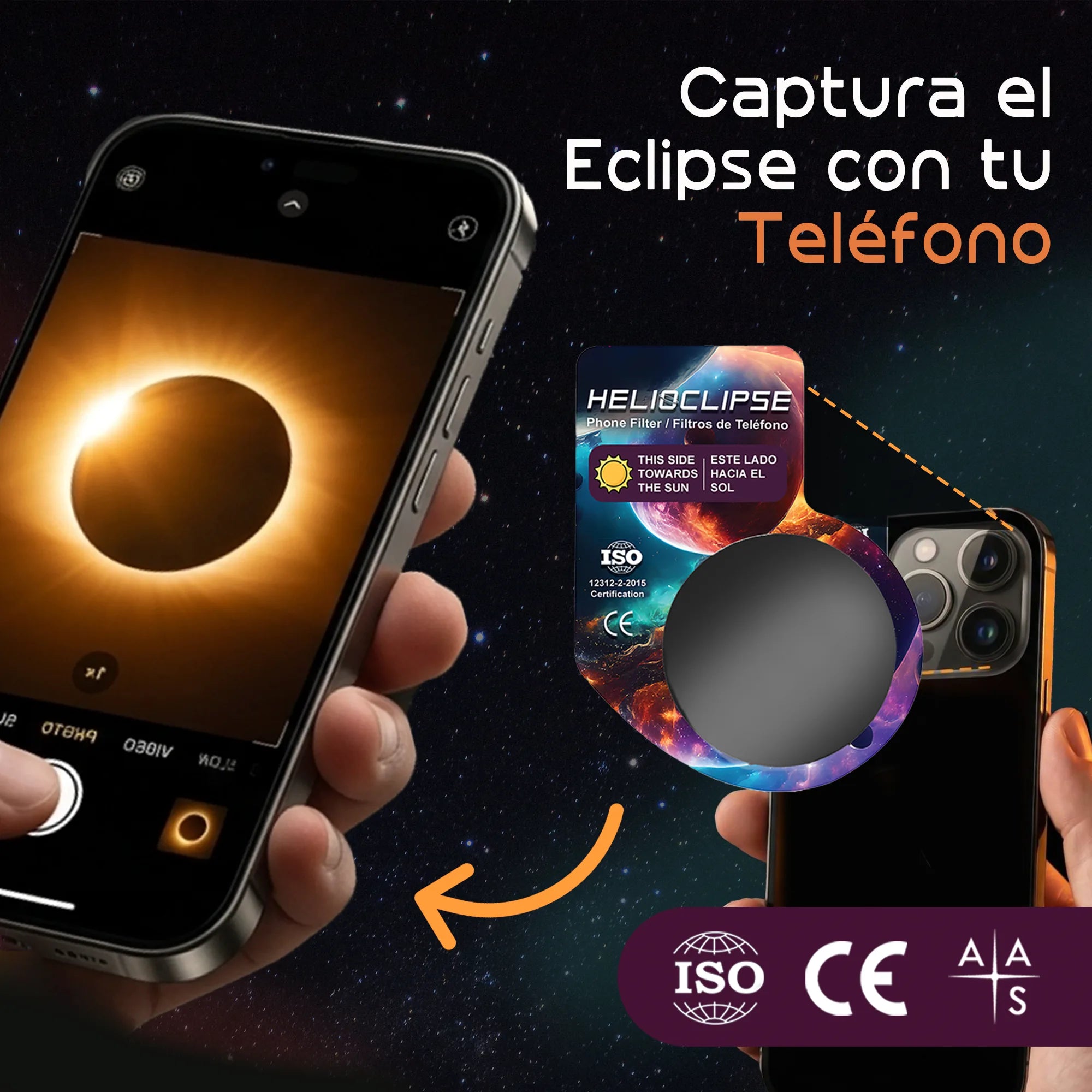 12 Pack Gafas Eclipse Solar Certificación ISO 12312-2